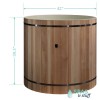 Cedar Cold Plunge Tub - Composite Liner - Dimensions