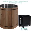 Cedar Cold Plunge Tub - 304 Stainless Liner