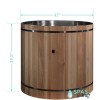 Cedar Cold Plunge Tub - 304 Stainless Liner