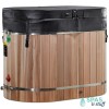 Oval Cedar Cold Plunge Tub - Composite Liner - Spas