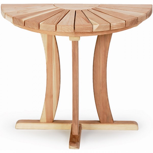 30 Half Round Outdoor Dining Table, Red Wood Round Dining Table
