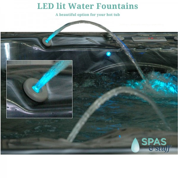 Optional LED Lit Water Fountains and Perimeter LED's